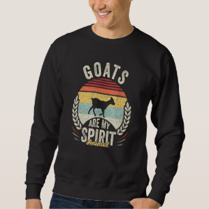 Sudadera Cabras Retro Vintage Son Mi Animal Espiritual Cabr
