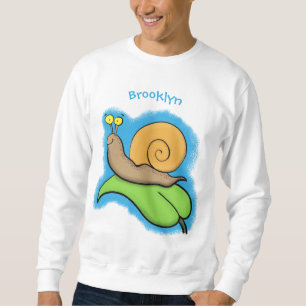 Sudadera Caca, caracol feliz en un ilustracion personalizad