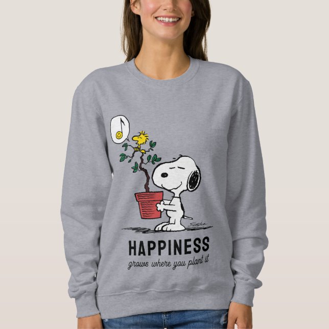 Sudadera Cacahuetes | Árbol de la planta Snoopy & Woodstock (Anverso)