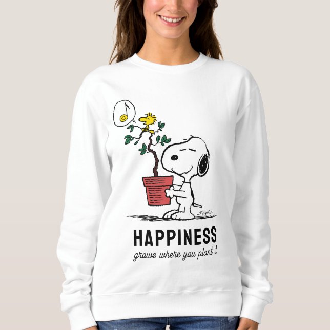 Sudadera Cacahuetes | Árbol de la planta Snoopy & Woodstock (Anverso)