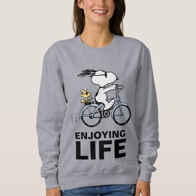 Sudadera Cacahuetes | Bicicleta Snoopy & Woodstock (Anverso)