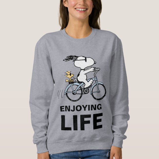 Sudadera Cacahuetes | Bicicleta Snoopy & Woodstock (Anverso)