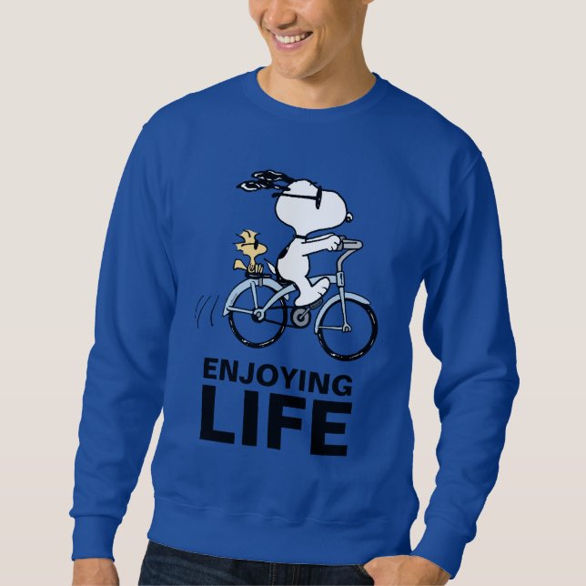 Sudadera Cacahuetes | Bicicleta Snoopy & Woodstock (Anverso)