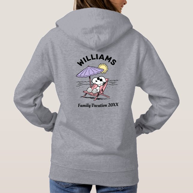 Sudadera Cacahuetes | Camiseta Snoopy Beach Vacation (Reverso)