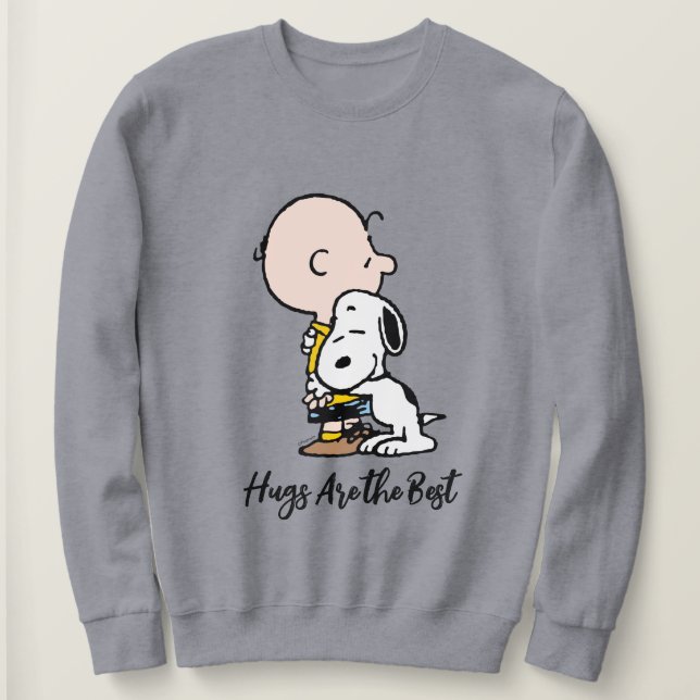 Sudadera Cacahuetes | Charlie Brown y Snoopy Hug (Anverso del diseño)