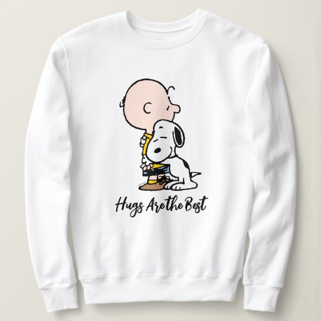 Sudadera Cacahuetes | Charlie Brown y Snoopy Hug (Anverso del diseño)