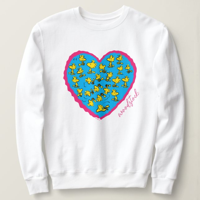 Sudadera Cacahuetes | Corazón azul de Woodstock (Anverso del diseño)