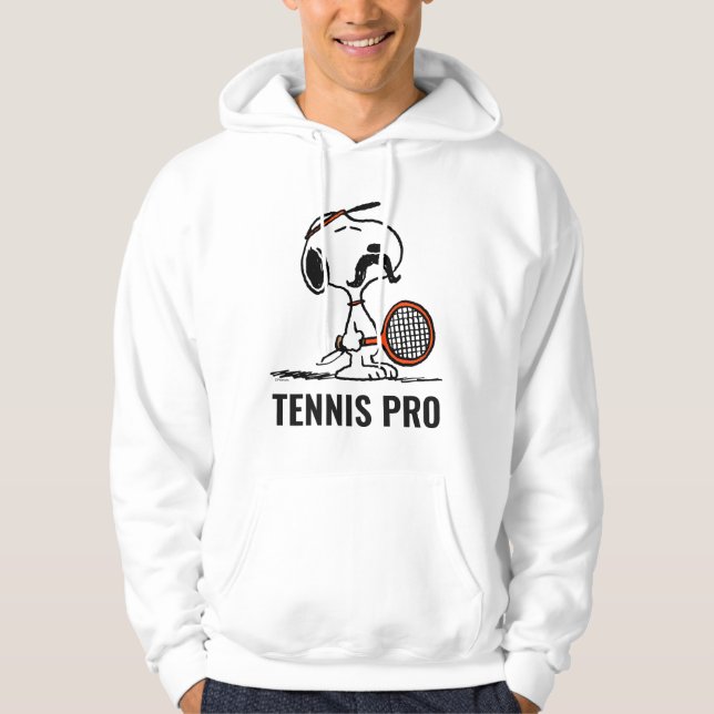 Sudadera Cacahuetes | El bigote de Snoopy jugando al tenis (Anverso)