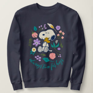 Sudadera Cacahuetes en flor   Snoopy & Woodstock Flower Hug