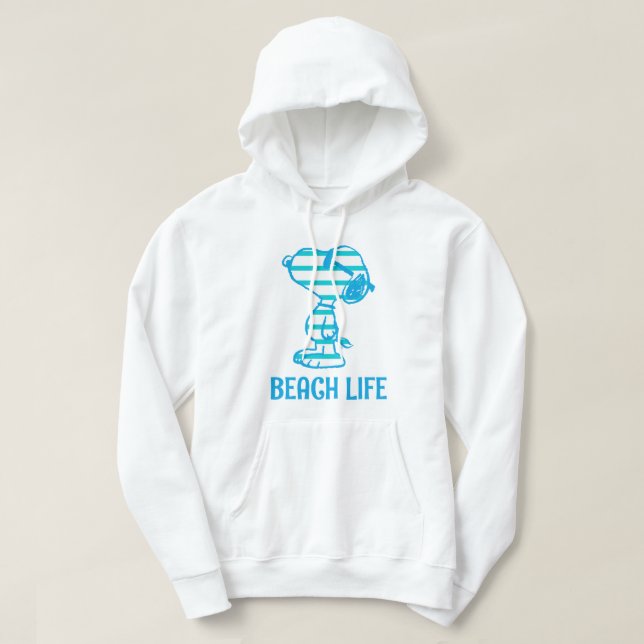 Sudadera Cacahuetes | Gafas de sol Snoopy Cyan Stripes (Diseño del anverso)
