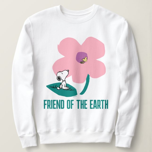 Sudadera Cacahuetes | Ilustración de la flor rosa de la nat (Anverso del diseño)