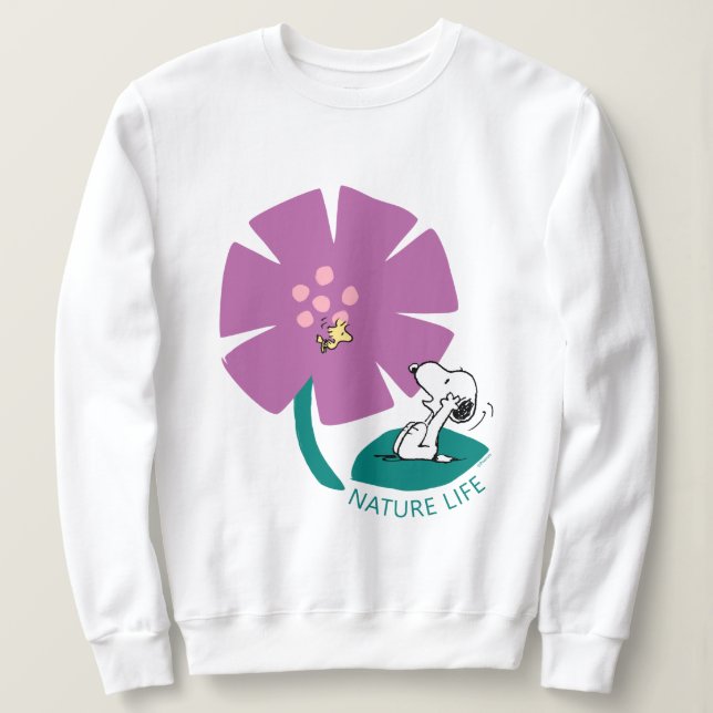 Sudadera Cacahuetes | Ilustración de la naturaleza Flor mor (Anverso del diseño)