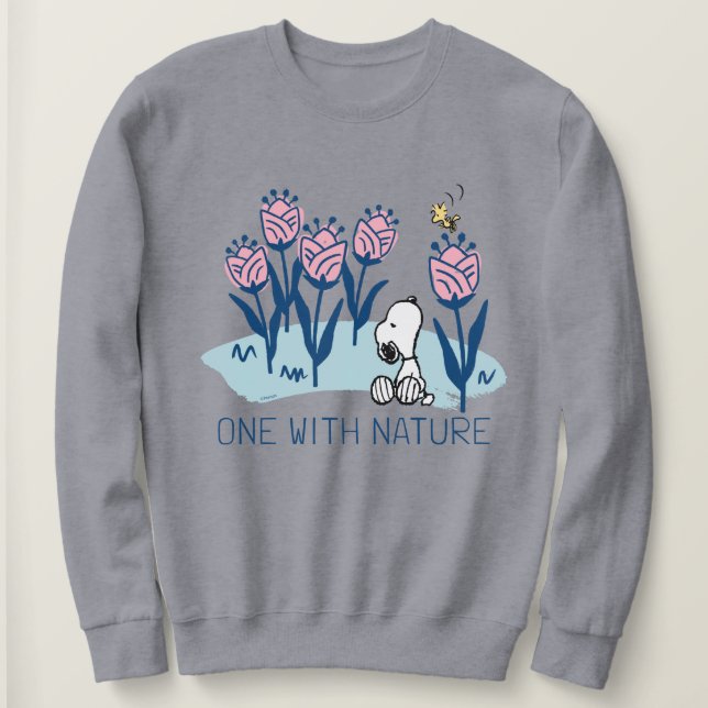 Sudadera Cacahuetes | Jardín de flores Snoopy & Woodstock (Anverso del diseño)