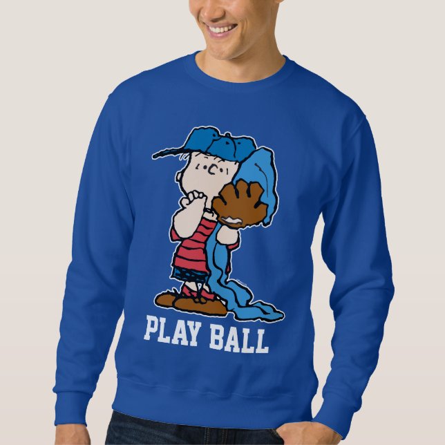 Sudadera Cacahuetes | Linus En Su Engranaje De Béisbol (Anverso)