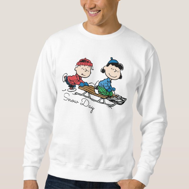 Sudadera Cacahuetes | Linus & Lucy Sled Riding (Anverso)