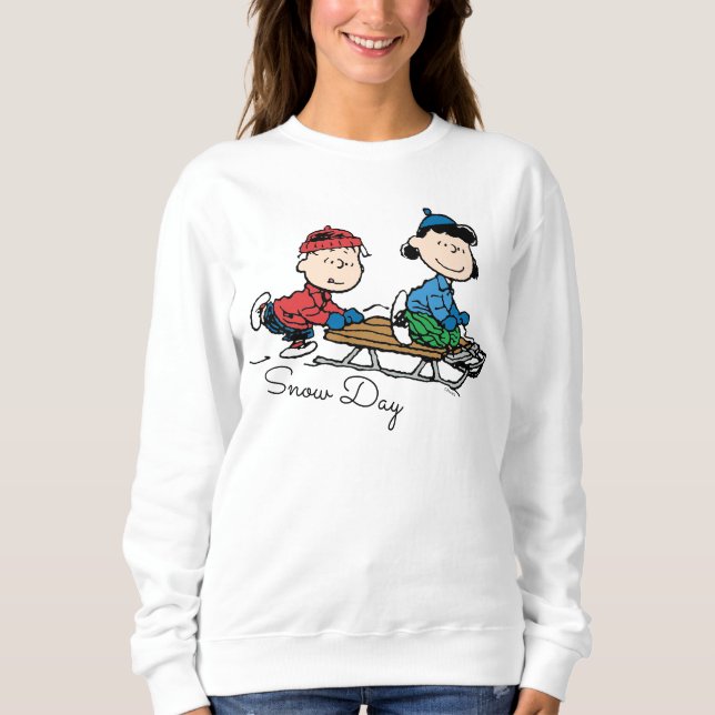 Sudadera Cacahuetes | Linus & Lucy Sled Riding (Anverso)