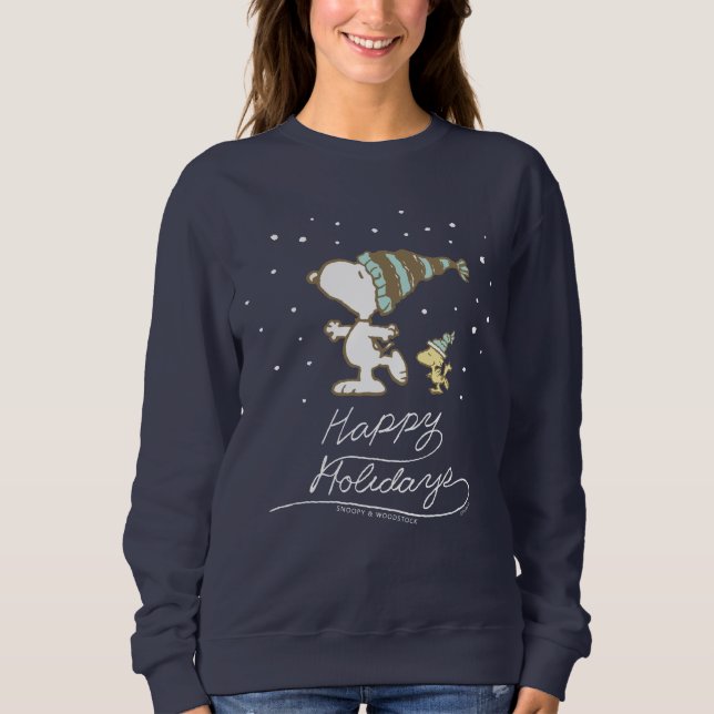 Sudadera Cacahuetes | Patinaje de invierno Snoopy & Woodsto (Anverso)