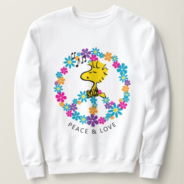 Sudadera Cacahuetes | Signo de paz de las flores de Woodsto (Anverso del diseño)