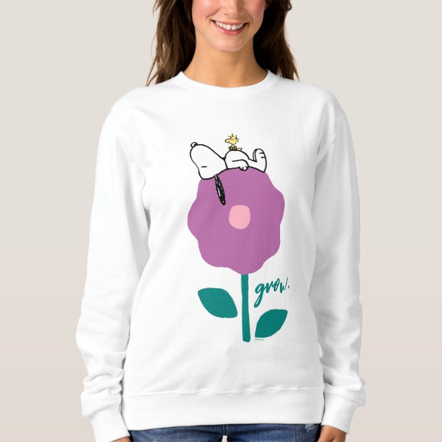 Sudadera Cacahuetes | Silbato de flor de Snoopy y Woodstock (Anverso)
