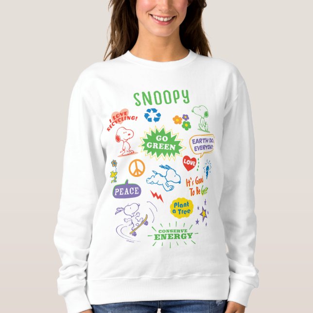 Sudadera Cacahuetes | Snoopy All In For Recycling (Anverso)