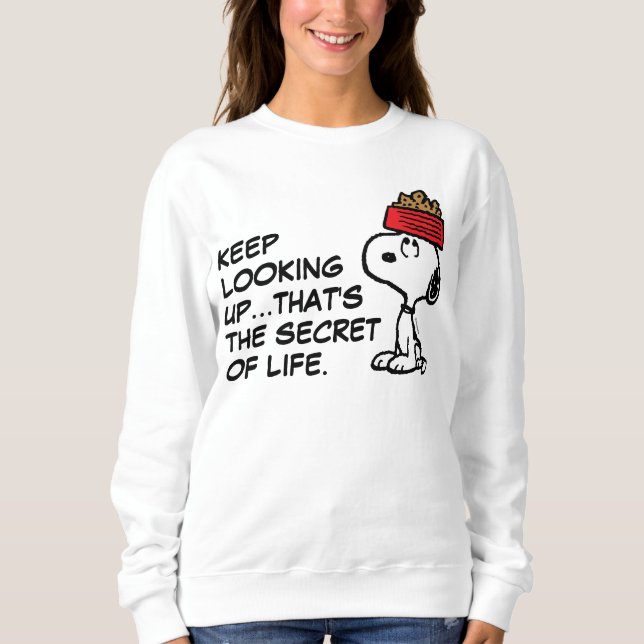 Sudadera Cacahuetes | Snoopy Balanceando Su Plato De Perro (Anverso)