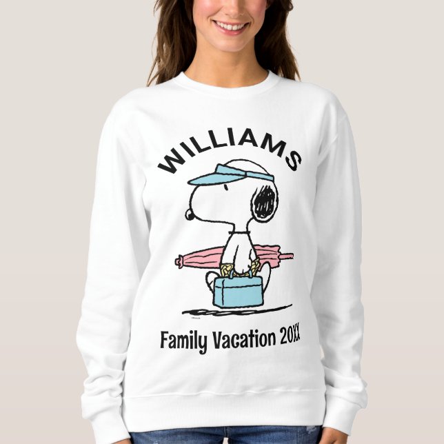 Sudadera Cacahuetes | Snoopy Beach Walk Family Vacaciones (Anverso)