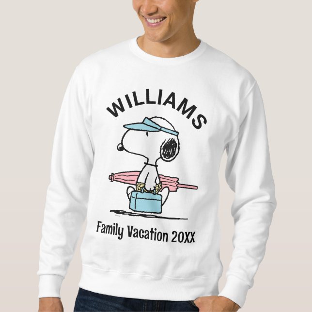 Sudadera Cacahuetes | Snoopy Beach Walk Family Vacaciones (Anverso)