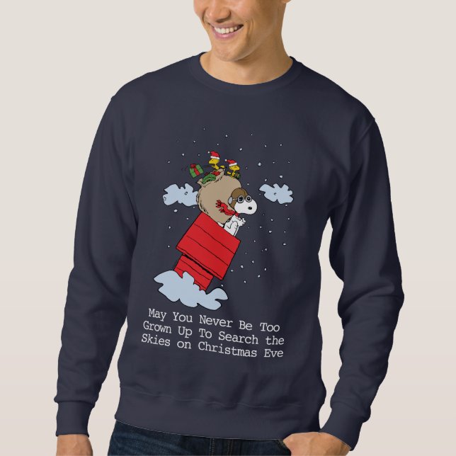 Sudadera Cacahuetes | Snoopy el hielo volador a los Navidad (Anverso)