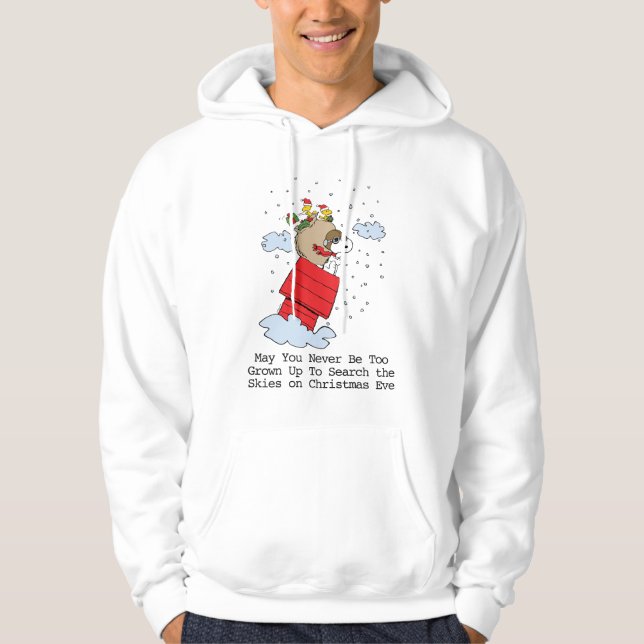 Sudadera Cacahuetes | Snoopy el hielo volador a los Navidad (Anverso)