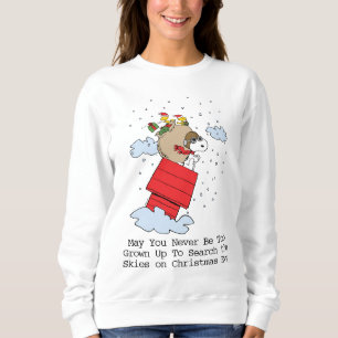 Sudadera Cacahuetes   Snoopy el hielo volador a los Navidad