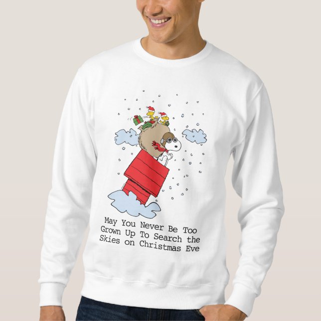 Sudadera Cacahuetes | Snoopy el hielo volador a los Navidad (Anverso)