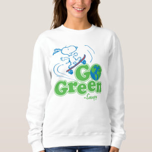 Sudadera Cacahuetes   Snoopy Go Green Skate Board