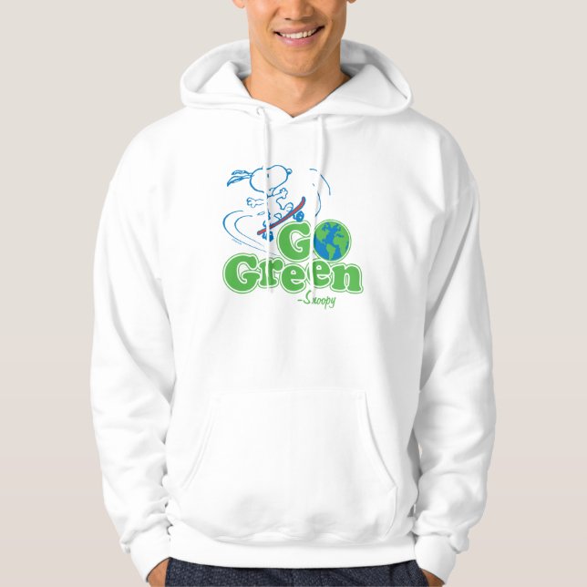 Sudadera Cacahuetes | Snoopy Go Green Skate Board (Anverso)
