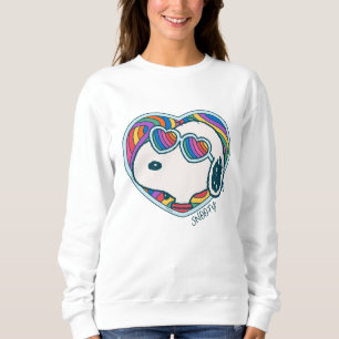 Sudadera Cacahuetes Snoopy Heart Rainbow