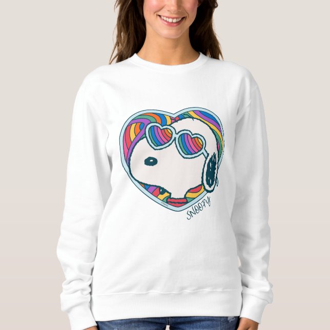 Sudadera Cacahuetes | Snoopy Heart Rainbow (Anverso)