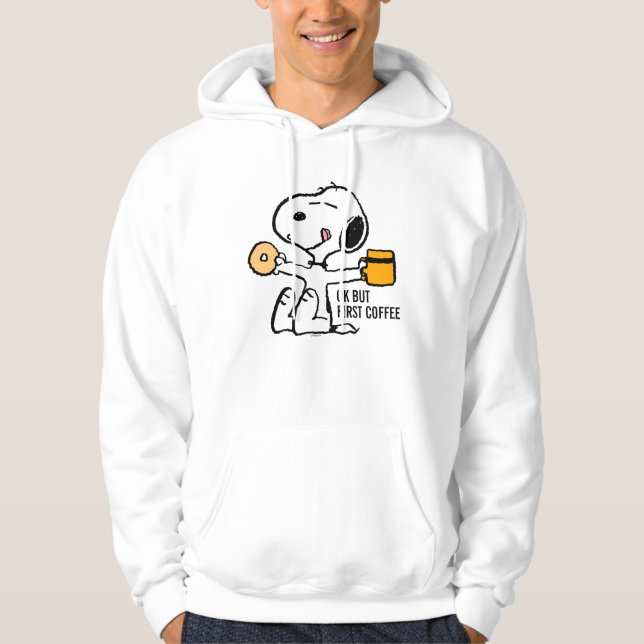 Sudadera Cacahuetes | Snoopy OK but First Coffee (Anverso)