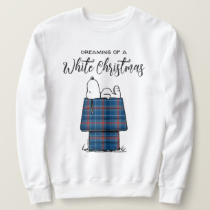 Sudadera Cacahuetes   Snoopy Plaid Flannel Holiday Dog Hous