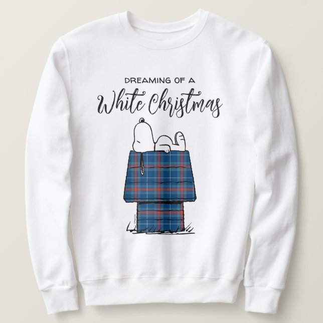 Sudadera Cacahuetes | Snoopy Plaid Flannel Holiday Dog Hous (Anverso del diseño)