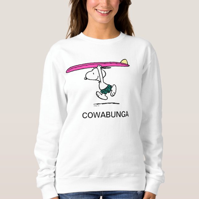 Sudadera Cacahuetes | Snoopy Running to the Surf (Anverso)