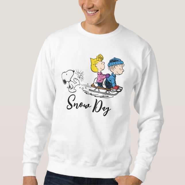 Sudadera Cacahuetes | Snoopy, Sally & Linus Sled Riding (Anverso)