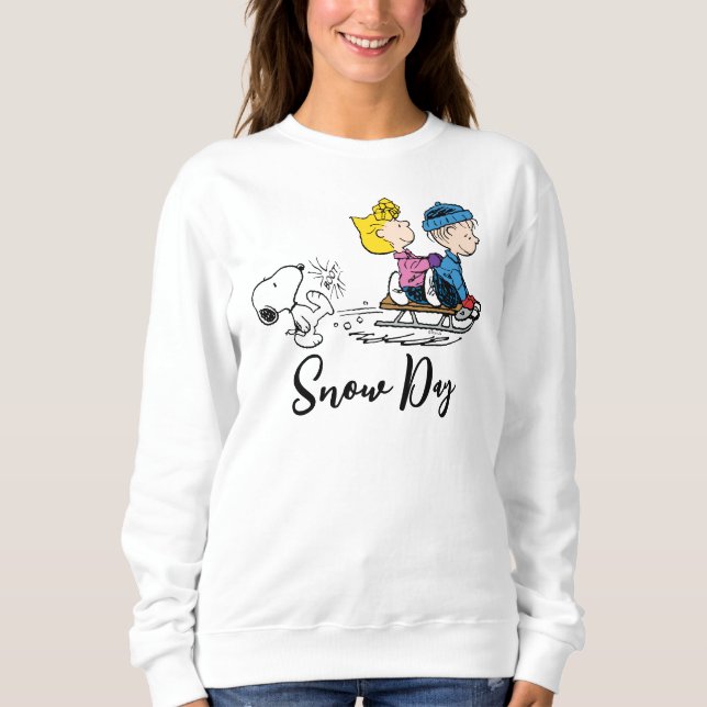 Sudadera Cacahuetes | Snoopy, Sally & Linus Sled Riding (Anverso)