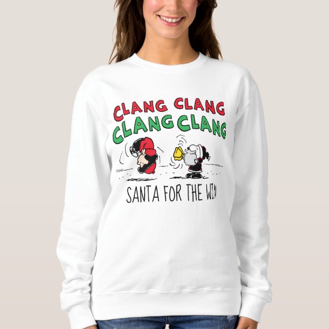 Sudadera Cacahuetes | Snoopy Santa Claus y Lucy (Anverso)