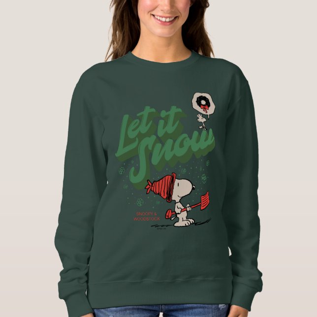 Sudadera Cacahuetes | Snoopy & Woodstock Deja Que La Nieve (Anverso)