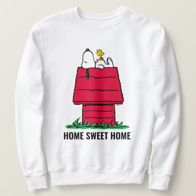 Sudadera Cacahuetes | Snoopy & Woodstock Doghouse (Anverso del diseño)