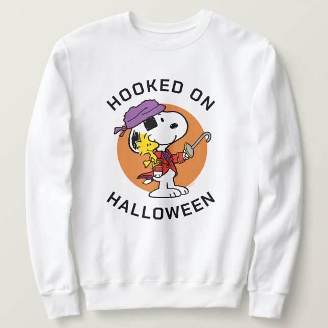 Sudadera Cacahuetes | Snoopy & Woodstock enganchado en Hall (Anverso del diseño)