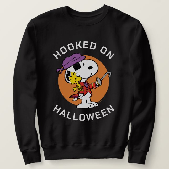 Sudadera Cacahuetes | Snoopy & Woodstock enganchado en Hall (Anverso del diseño)