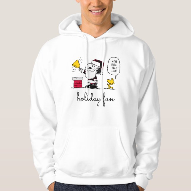 Sudadera Cacahuetes | Snoopy & Woodstock Santa Bell Ringer (Anverso)