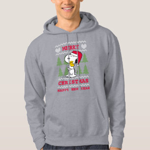 Sudadera Cacahuetes   Snoopy & Woodstock Santa Claus Hug