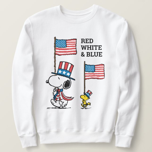 Sudadera Cacahuetes | Snoopy & Woodstock Uncle Sams (Anverso del diseño)