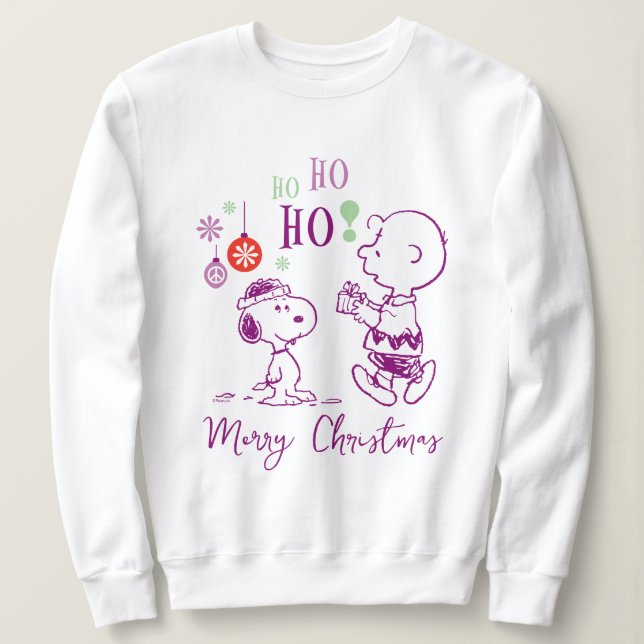 Sudadera Cacahuetes | Snoopy y Charlie Brown Ho Ho Ho Ho (Anverso del diseño)